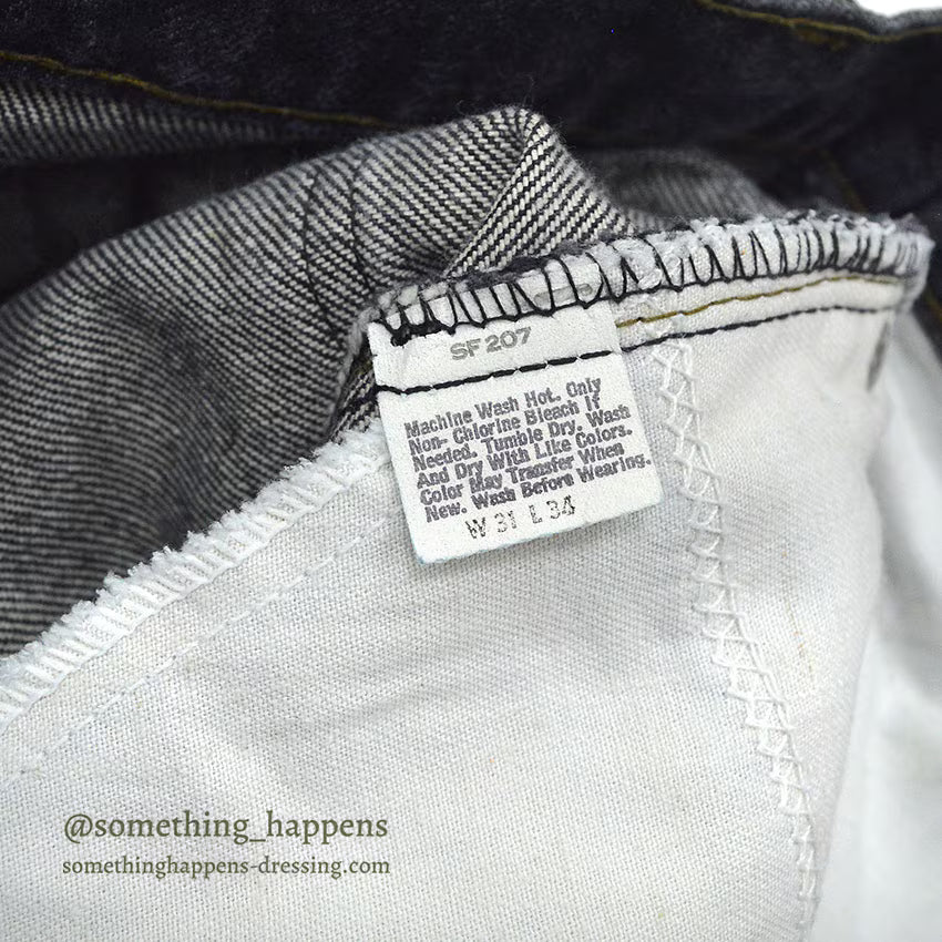 1980's Levi's 509 BLACK DENIM PANTS...W31/L34