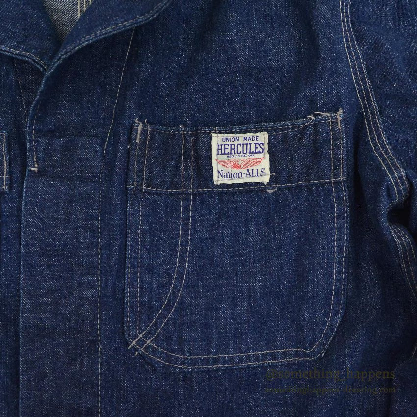 1950's HERCULES NATION-ALLS DENIM WORK COVERALL...