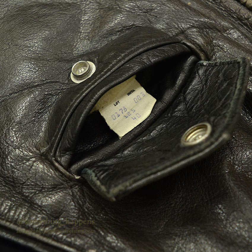 1980's SCHOTT 125 DOUBLE RIDERS JACKET BACK PAINT... 40