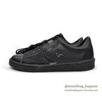 1980's DEADSTOCK CONVERSE ALLSTAR OFFICIAL PRO OX BLACK LEATHER... 81/2