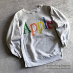 1980's~ HANES THE APPLE COLLECTION SWEAT SHIRT TYPE REVERSE WEAVE ... L