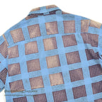 1950's PENNEY'S TOWNCRAFT PRINT FLANNEL SHIRT FADED...S
