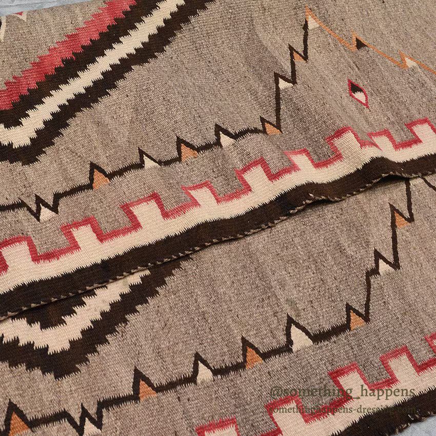~1930's NAVAJO RUG DIAMOND / LINE... 175cm/108cm