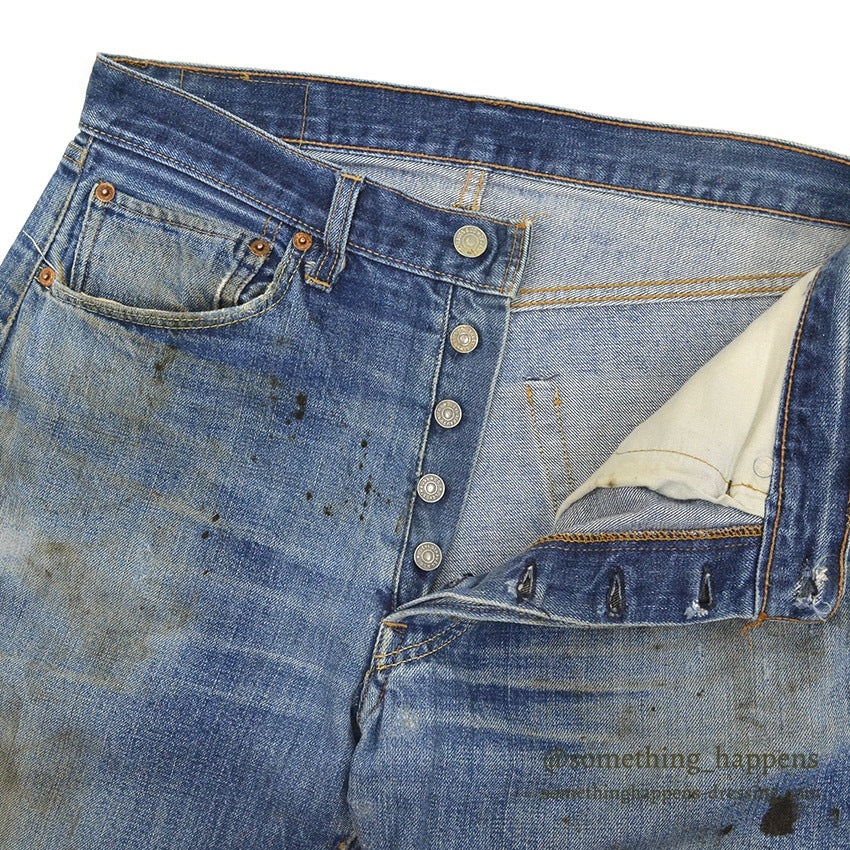 1960's LEVI'S 501 BIG-E DENIM PANTS...W32/L28