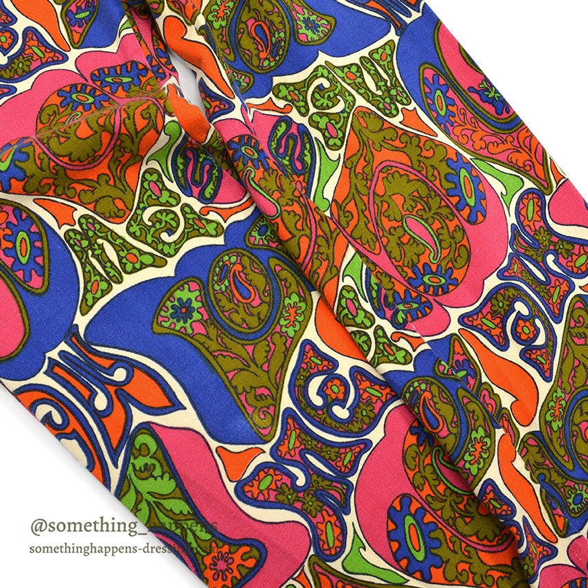 1960's JANTZEN LOVE ME ALL OVER PRINT COTTON PANTS... 36