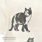 1990's MICHIGAN RAG CO. CAT PRINT T-SHIRT ...
