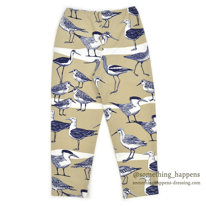 1990's MICHIGAN RAG CO. BIRDS PRINT EASY PANTS...M