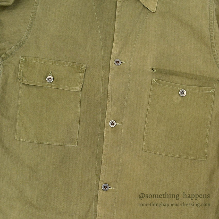 ~1940's METAL BUTTON TWO POCKETS HBT JACKET...
