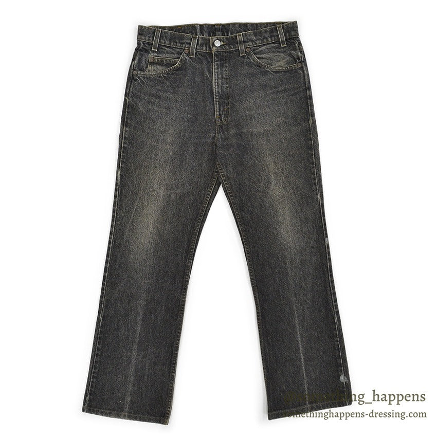 1990's Levi's 517 BLACK DENIM PANTS...W33/L29