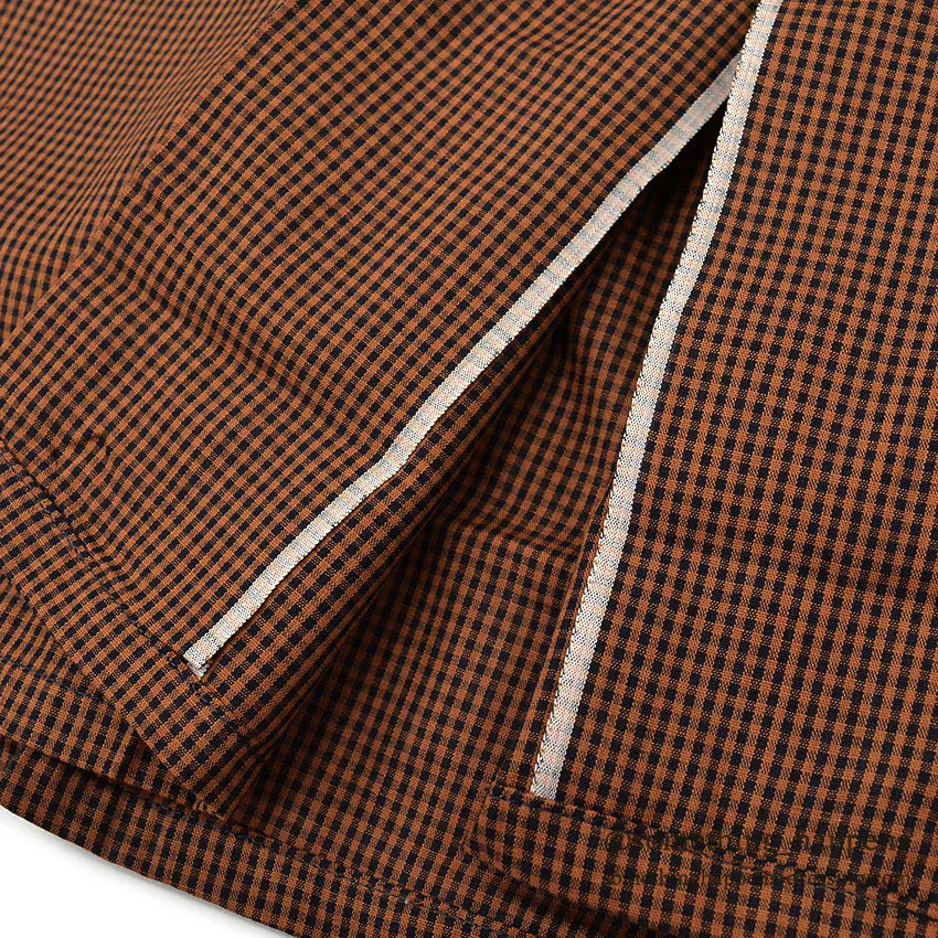 1950's~ DEADSTOCK COLEBROOKE BROWN/BLACK PIN CHECK L/S SHIRT... L