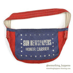 1950's~ SUN NEWSPAPERS HONOR CARRIER DELIVERY BAG...