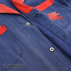 1940's Lee MOBIL PEGASUS EMBROIDERY HBT SHOP COAT TWO-TONE ... 42