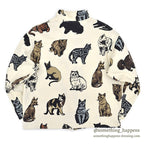 1990's MICHIGAN RAG CO. ALL OVER CATS PRINT JACKET... MEDIUM