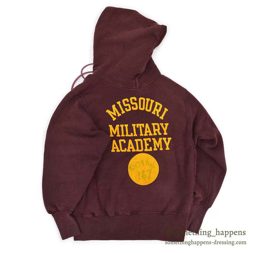 1970's CHAMPION MISSOURI MILITARY ACADEMY REVERSE WEAVE SWEAT PARKA ... XS