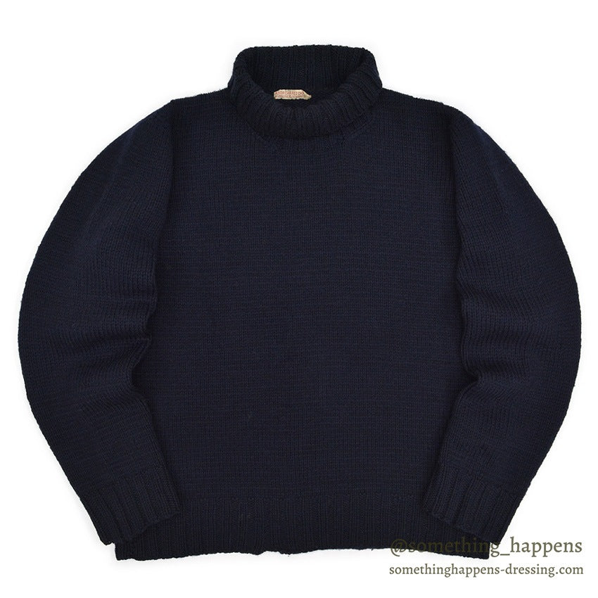 1940's AMERICAN RED CROSS WW2 TURTLE NECK WOOL SWEATER NAVY...