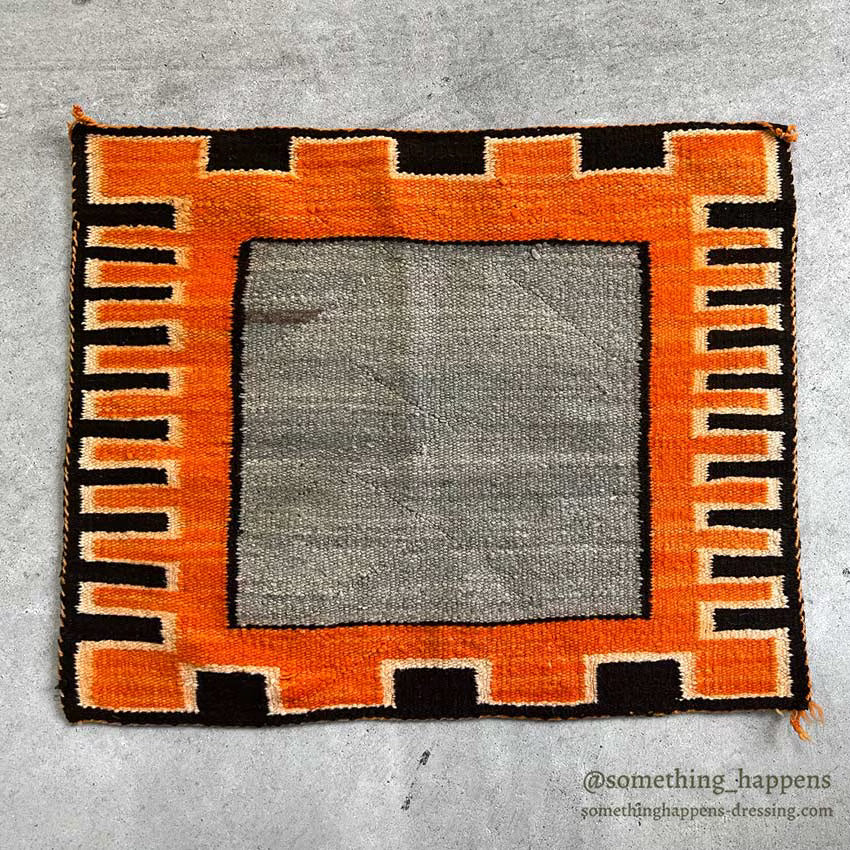 ~1930's NAVAJO RUG GRAYFIELD AND ORANGE ART RARE... 74cm/58cm