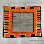 ~1930's NAVAJO RUG GRAYFIELD AND ORANGE ART RARE... 74cm/58cm