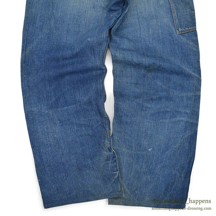 1930's~ UNKNOWN BUCKLE BUCK DENIM PANTS ... W32/L28