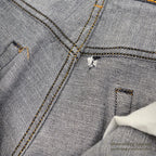 Levi's 501 BLACK DENIM PANTS Made in USA ORANGE STITCH... W34/L32