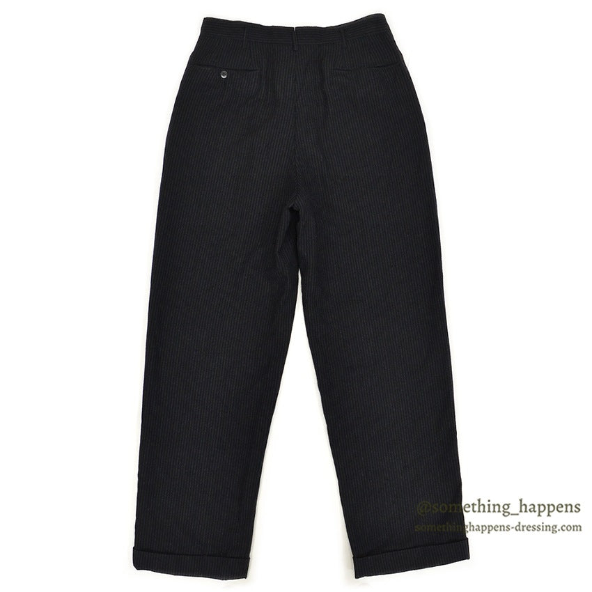 1950's BROOKS BROTHERS BLACK/GRAY STRIPE WOOL SLACKS ... W31/L31
