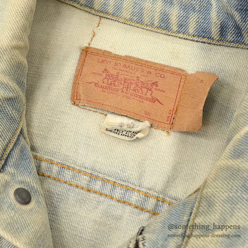 1970's Levi's 70505-0217 BLEACHED DENIM JACKET... 44
