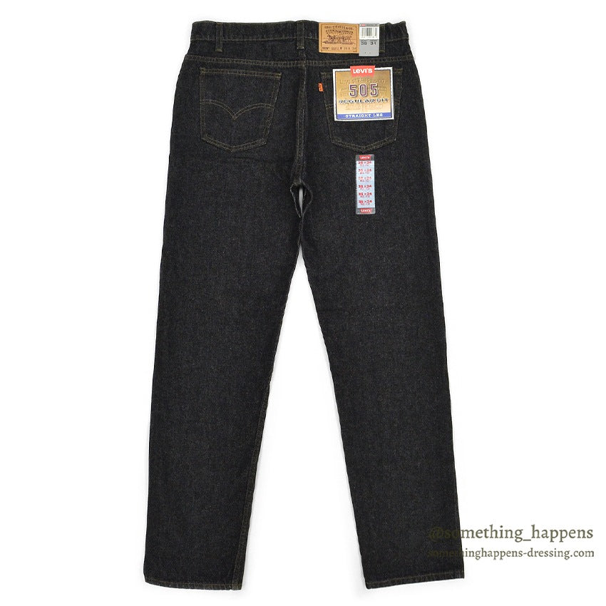 1990's DEADSTOCK Levi's 505 BLACK DENIM PANTS USA製 ... W36/L34
