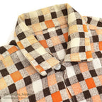 1950's~ CHECKERED ALL COTTON PRINT FLANNEL SHIRT ...