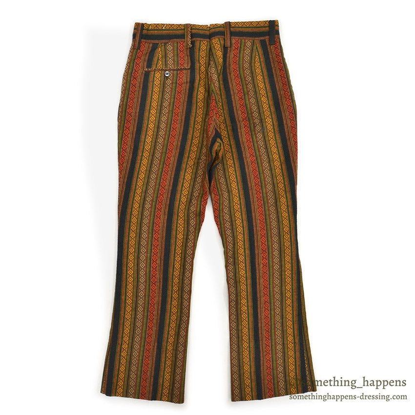 1970's MACH II BY ARROW MULTI STRIPE PATTERN FLARE PANTS... W32/L29