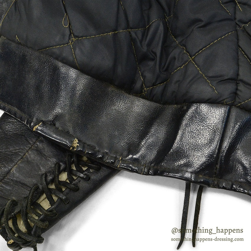 1950's INDIAN MOTOR CYCLE PAINTED DOUBLE RIDERS JACKET ... Fits like 38