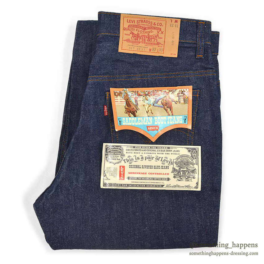 1980's DEADSTOCK Levi's 517 DENIM PANTS RED TAB Made in 1981... W33/L33