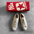 1980's DEADSTOCK CONVERSE ALLSTAR OX WHITE CANVAS...7 1/2