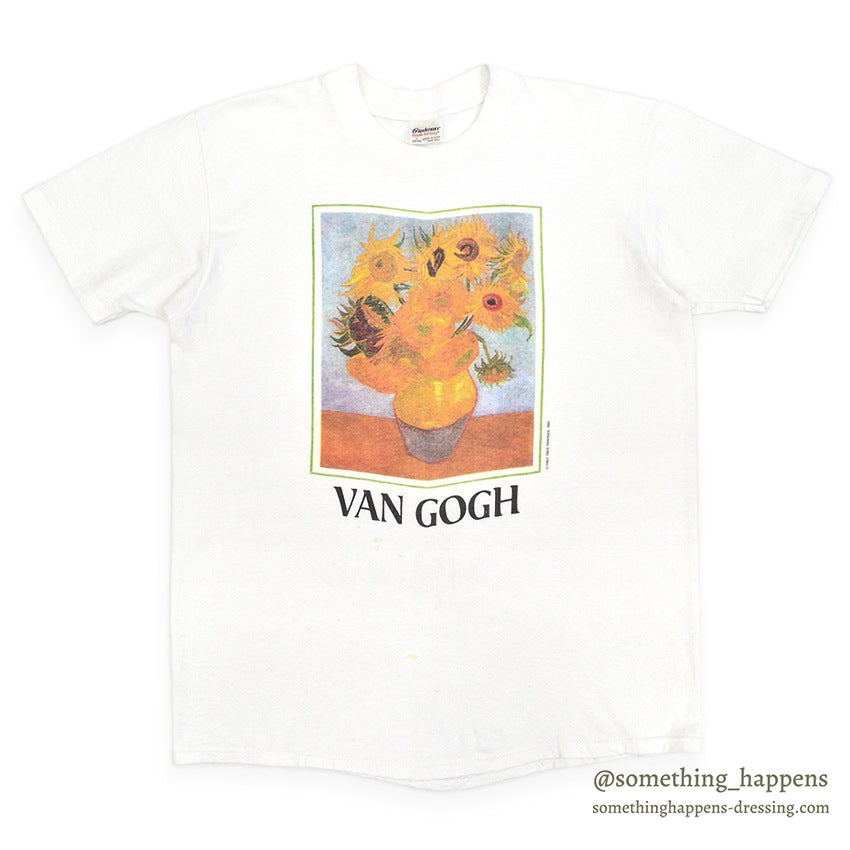 1980s STEDMAN Van Gogh Sunflowers ART T-SHIRT ... L