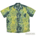 1950's KAMEHAMEHA LEAF PATTERN NYLON ALOHA SHIRT ... L