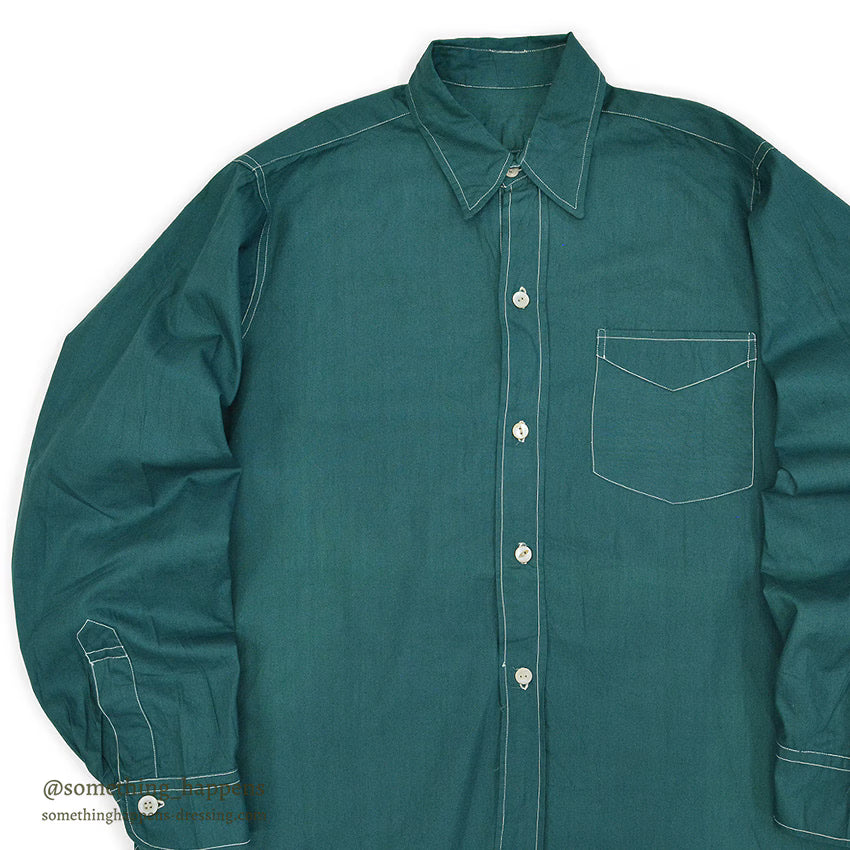 1930's~ DEADSTOCK COLOR PLAIN SHIRT...