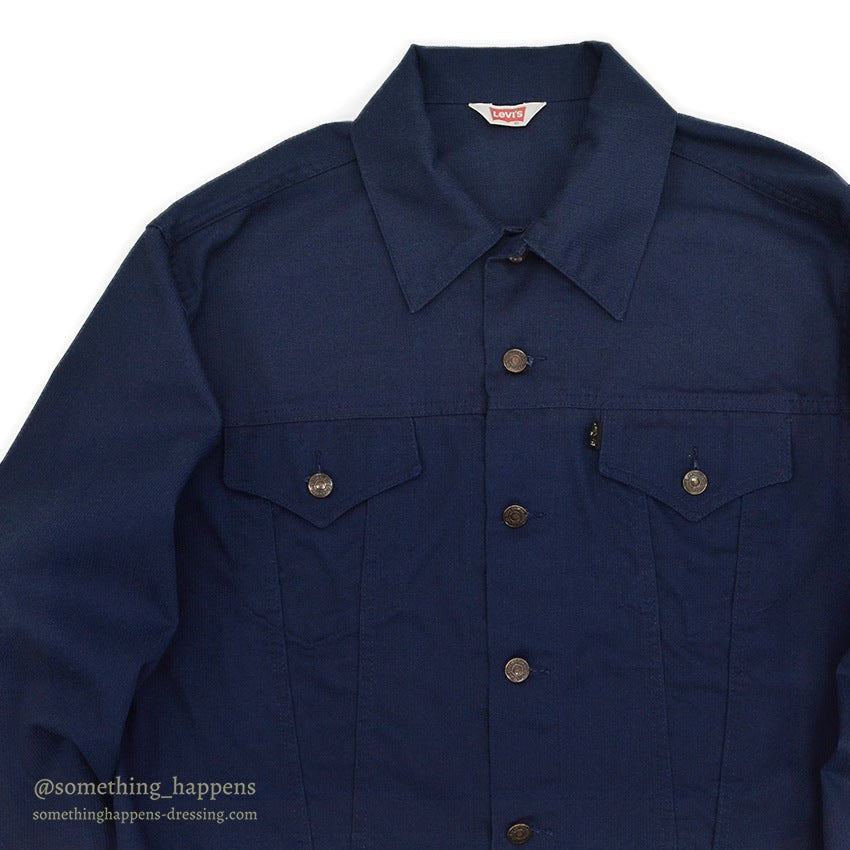 ~1970's LEVI'S 70505 BIG-E PIQUE JACKET DARK NAVY ... BIG SIZE