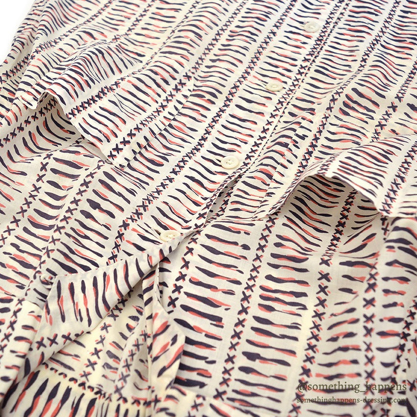 1950's GEOMETRIC PATTERN RAYON SHIRT...