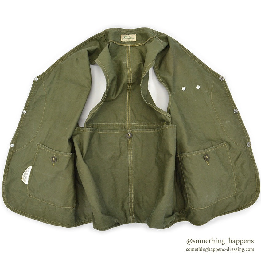 1960's LLBEAN FISHING VEST HALF MOON POCKET...