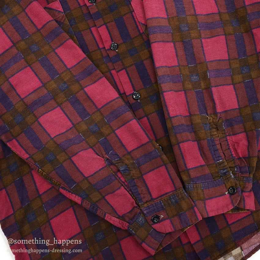 1960's BIGMAC PRINT FLANNEL SHIRT RARE COLOR... L