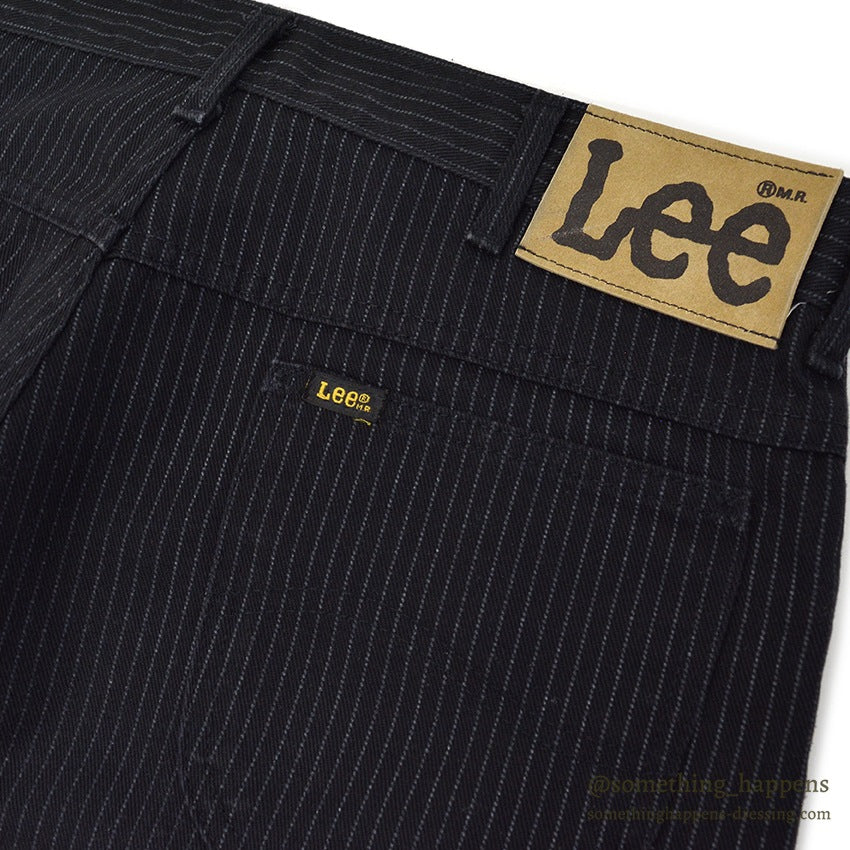 1980's Lee 200 STRIPE BLACK COTTON PANTS... W33/L27