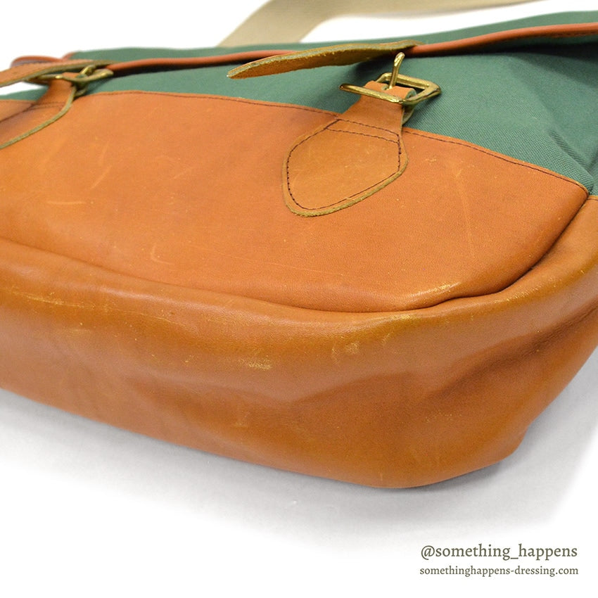 1960's DEADSTOCK LLBEAN HEAVY DUTY HAVERSACK / GREEN...