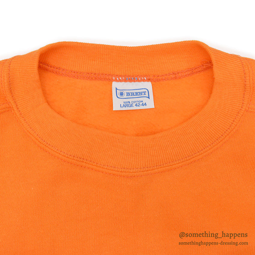1960's DEADSTOCK BRENT ORANGE FREEDOM SLEEVE SWEAT SHIRT ... L