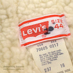 1970's DEADSTOCK Levi's 70605-0217 DENIM BOA JACKET... 44