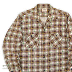 1950's OLD COTTON PRINT FLANNEL SHIRT...