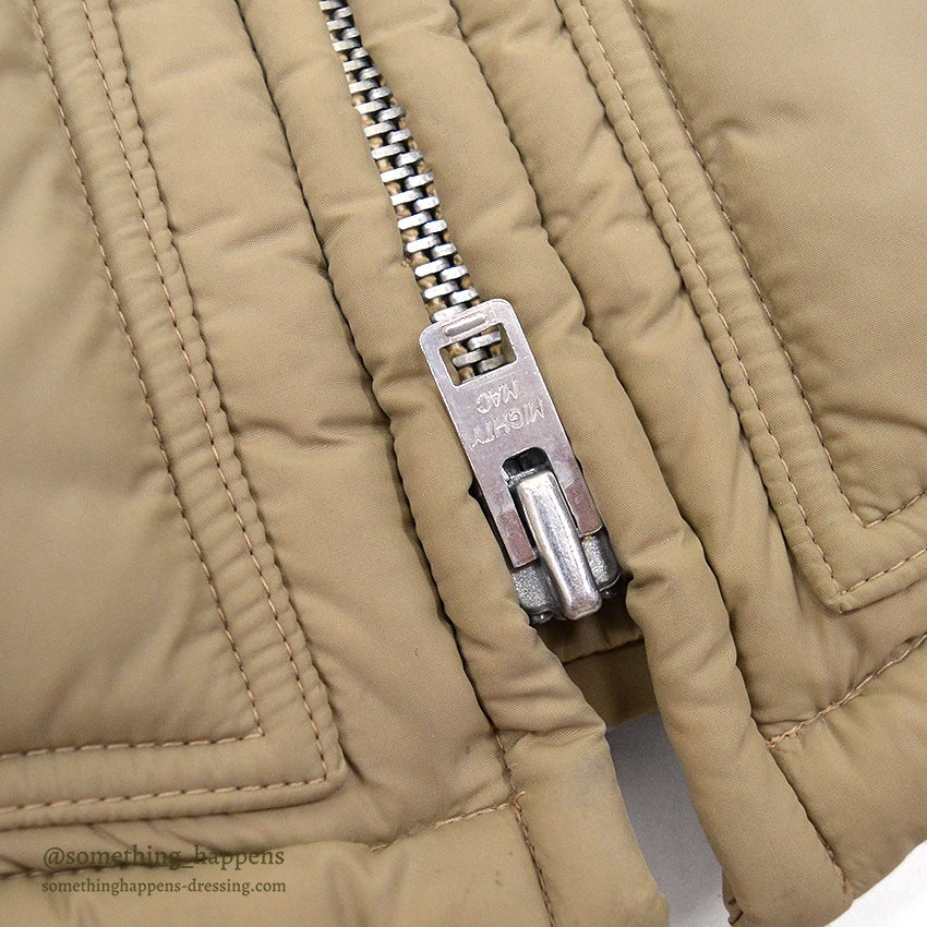 1970's MIGHTY-MAC NORSAC PRIME GOOSE DOWN VEST / TAN ... L