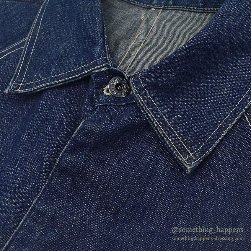 1940's PAYDAY WW2 DENIM COVERALL / DARK...