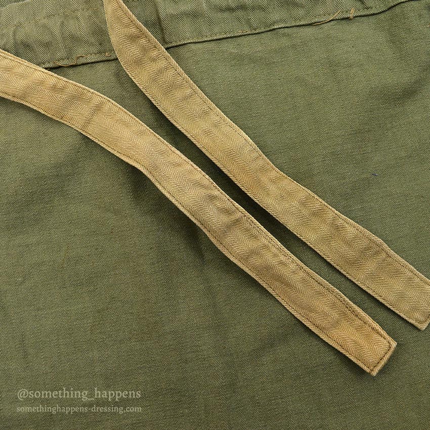 1940's AMERICAN RED CROSS WW2 HBT APRON DITTY BAG / TWO TONE...