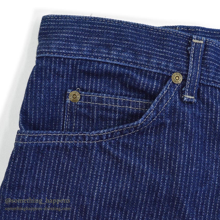 1980's Lee 203 STRIPE DENIM PANTS / TRIM FIT ... W34/L36
