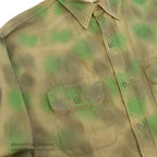 1960's DUBBLE WARE HAND PAINT CAMO SHIRT ... 16 1/2