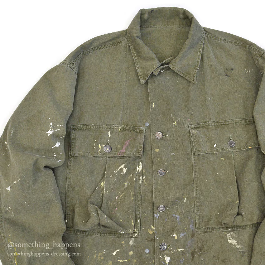 1940's USARMY WW2 M-43 HBT JACKET / PAINT SPLATTER...