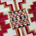 c.1940's NAVAJO RUG / RARE PATTERN / SMALL RUG IN RUG ... 128cm/74cm